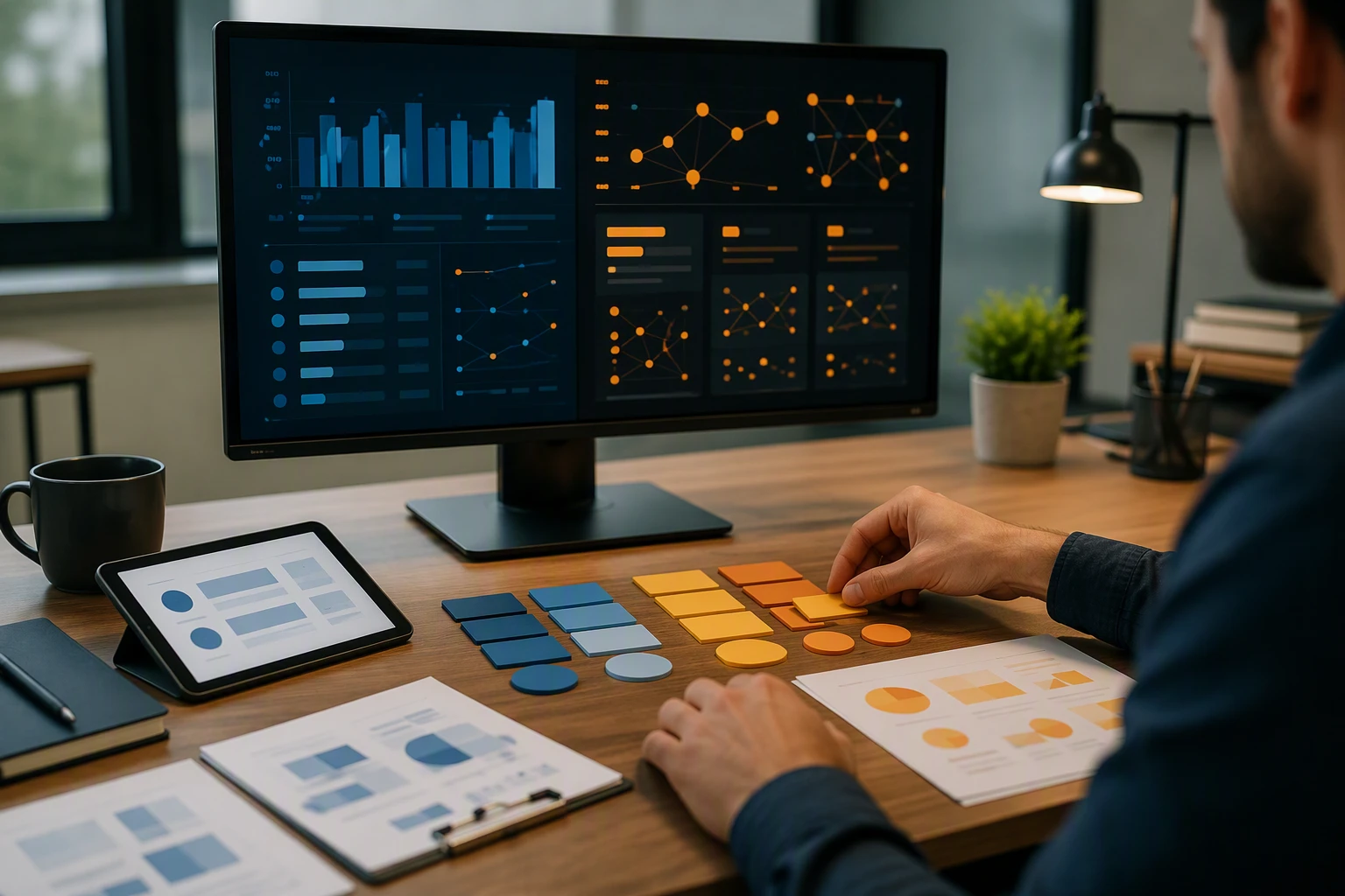 Comparison dashboard with charts and data visualizations