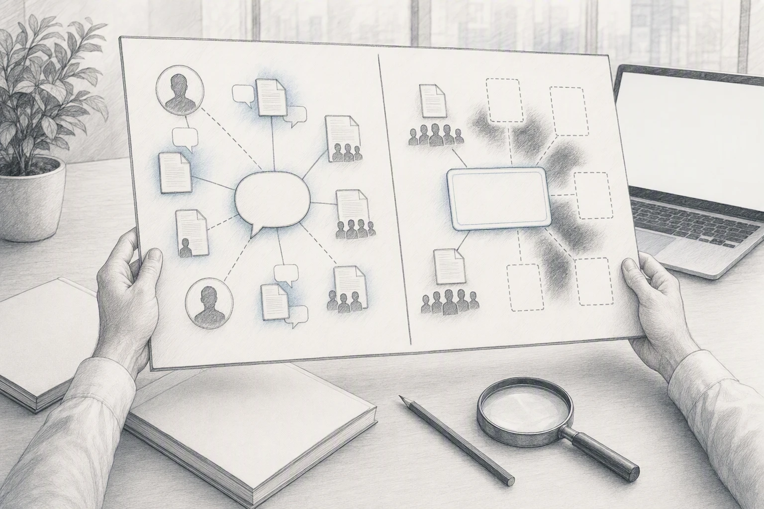 Competitor gap analysis dashboards side by side
