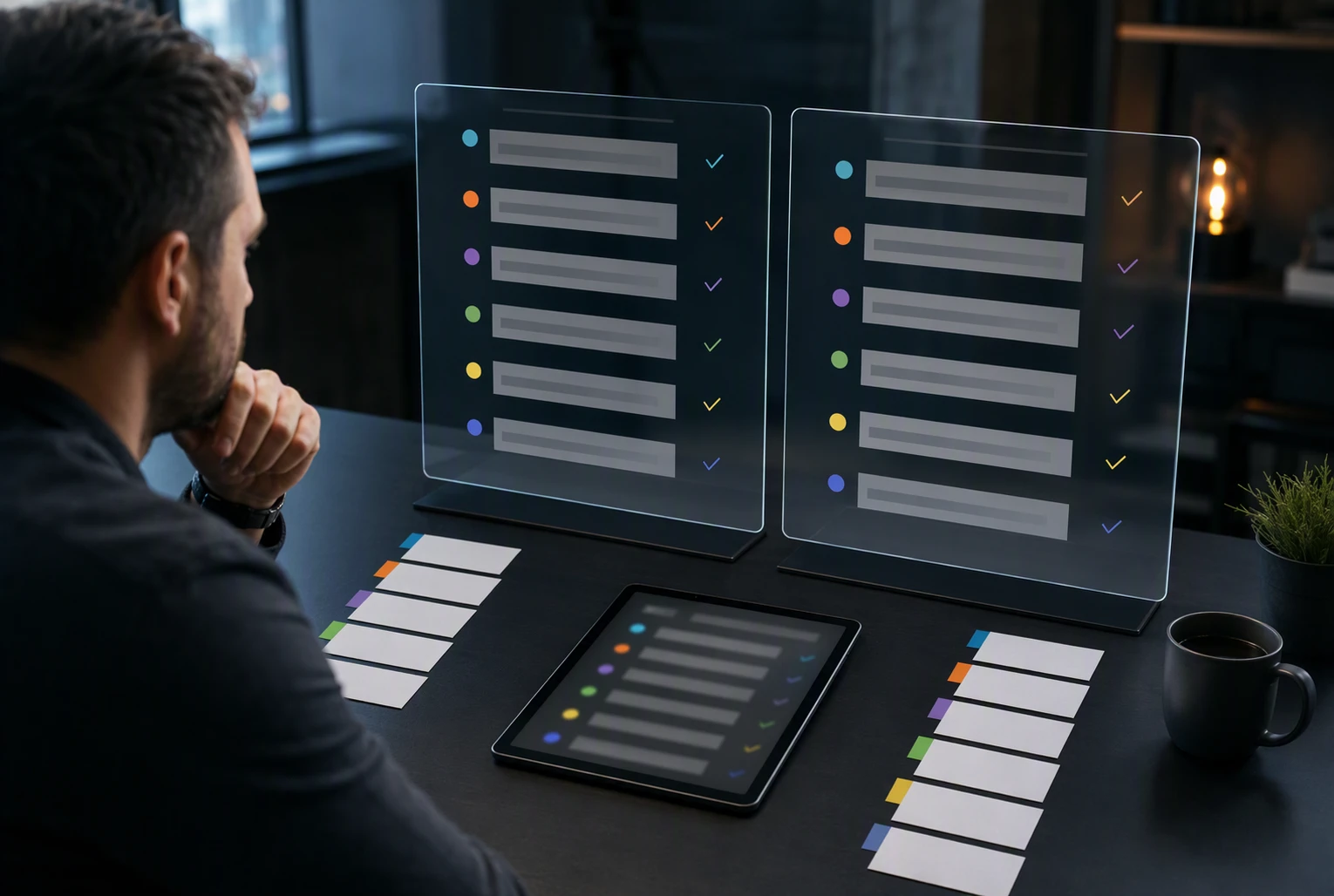 Side-by-side AI model comparison dashboard