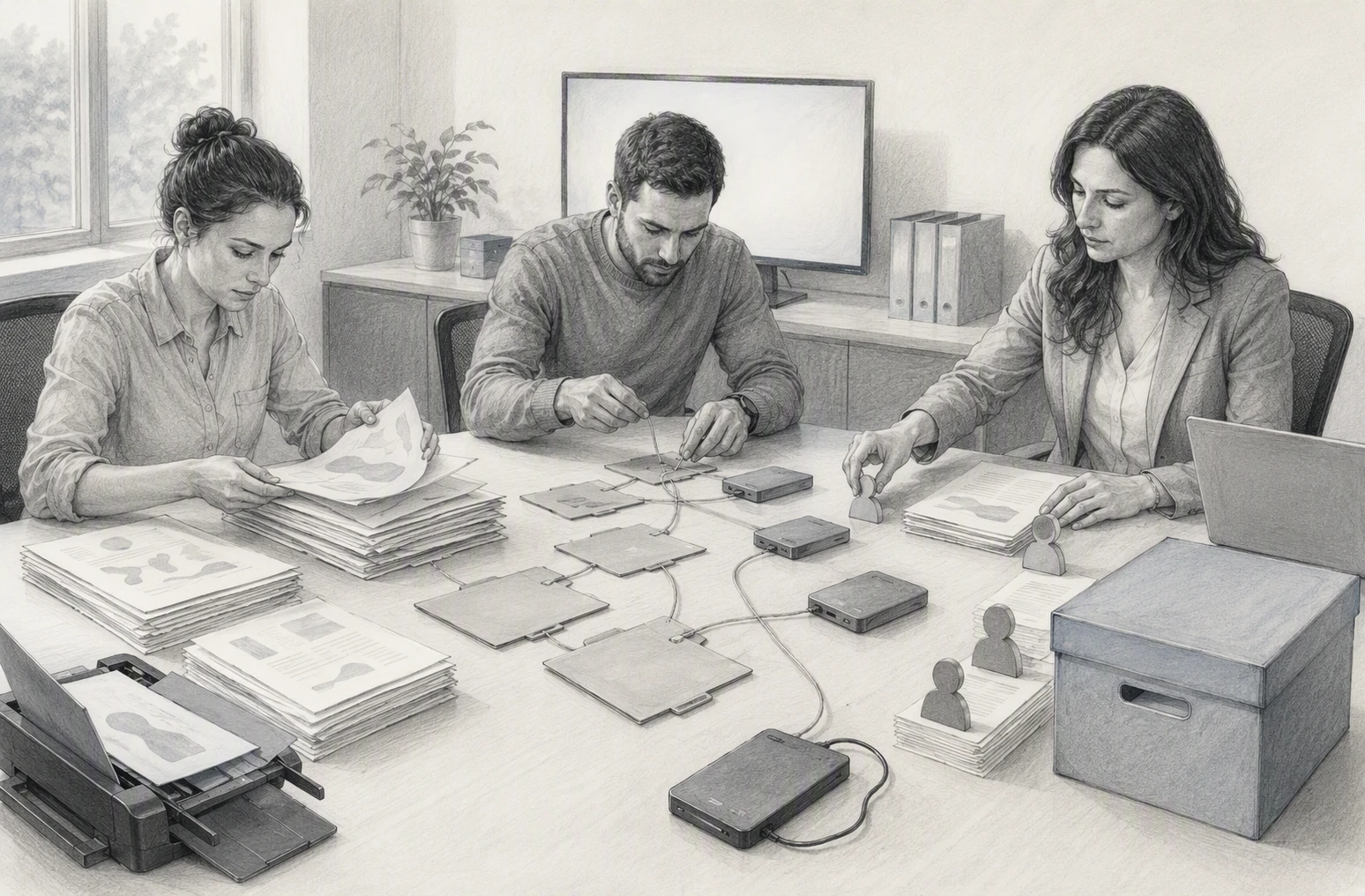SEO team reviewing legacy platform workflows and report ownership
