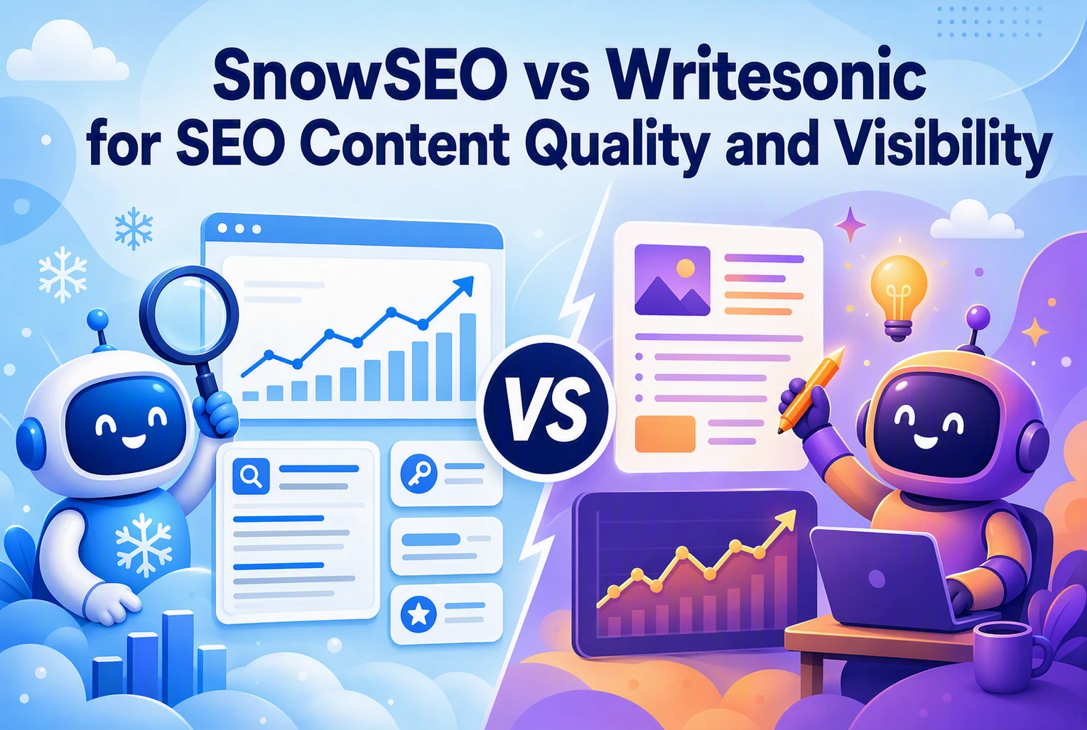 SnowSEO vs Writesonic for SEO Content Quality and Visibility